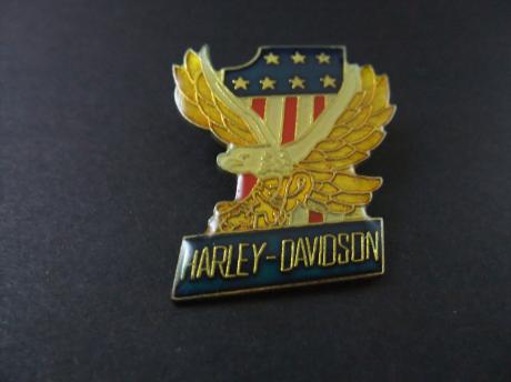 Harley Davidson logo Adelaar met vlag